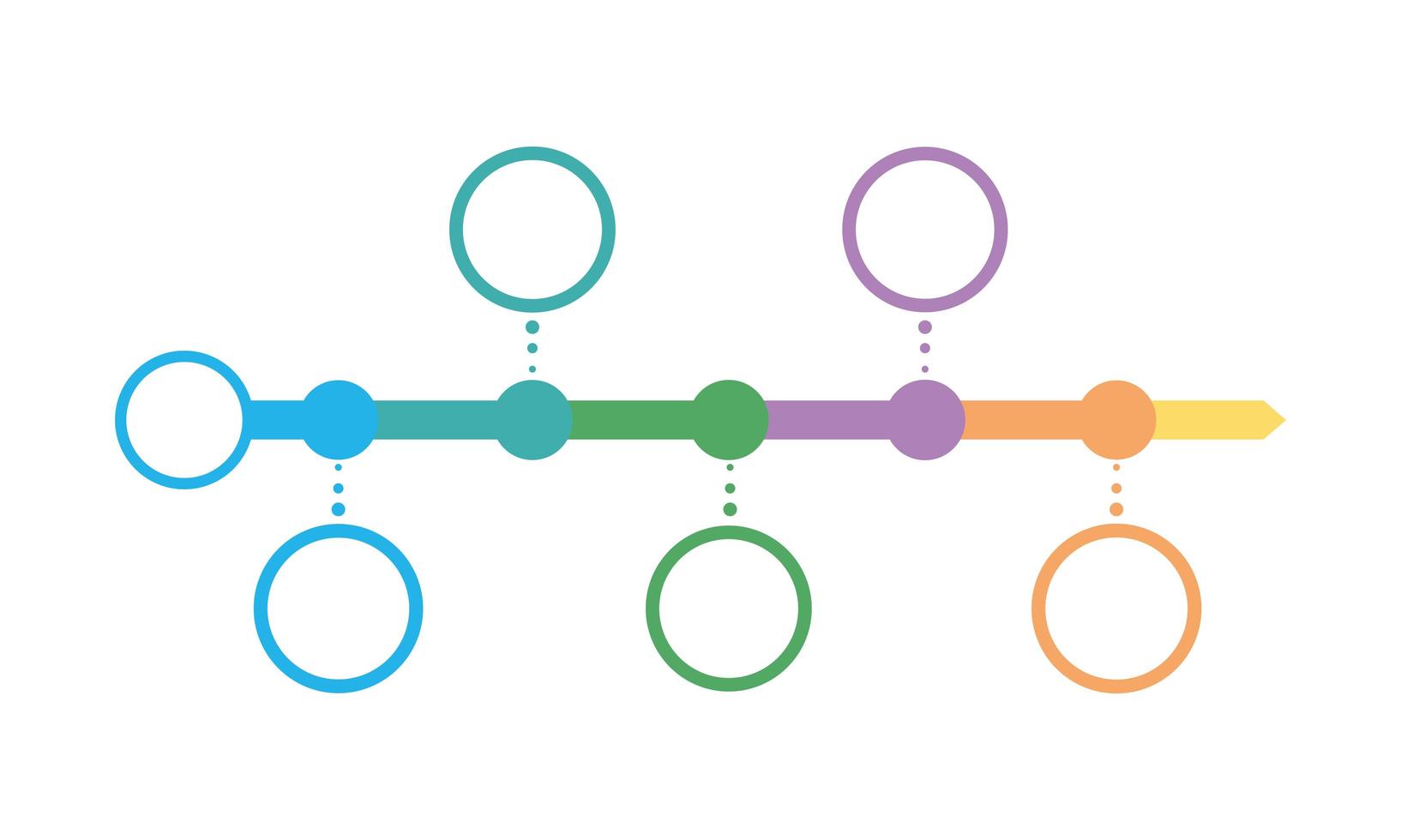 affärsinfografik med cirkulära ikoner vektor