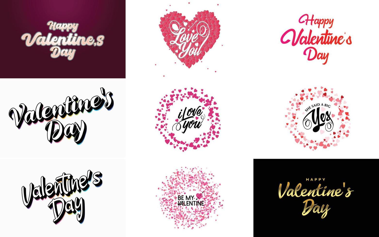 Lycklig kvinnors dag text typografi affisch med hjärta internationell kvinnas dag inbjudan design vektor