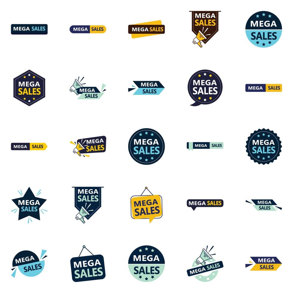 the mega sale vector pack 25 elegante designs für ihre marketingbemühungen