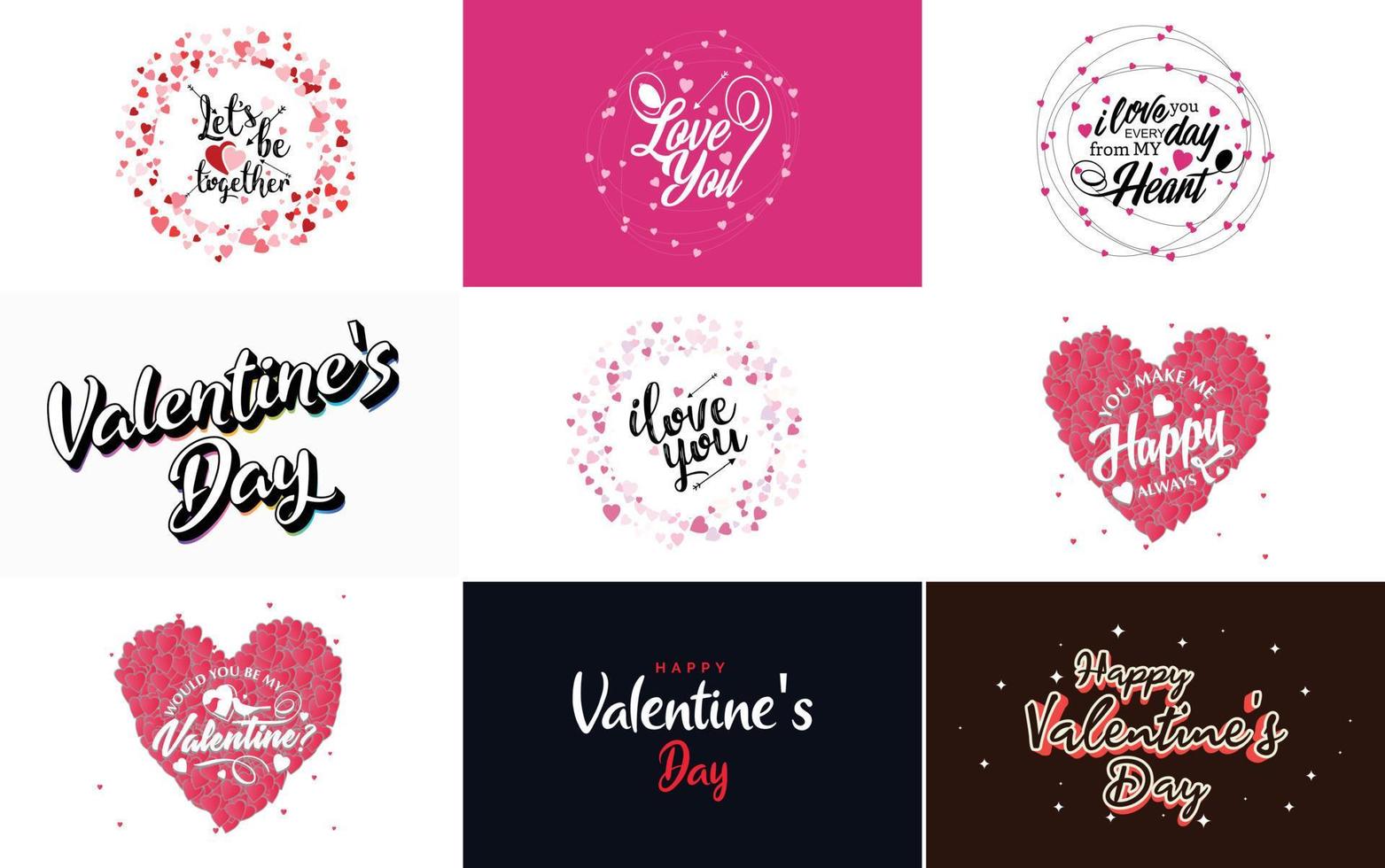 ich liebe dich handgezeichnete schriftzüge mit herzdesign. geeignet für den einsatz in valentinstag-designs oder als romantischer gruß vektor