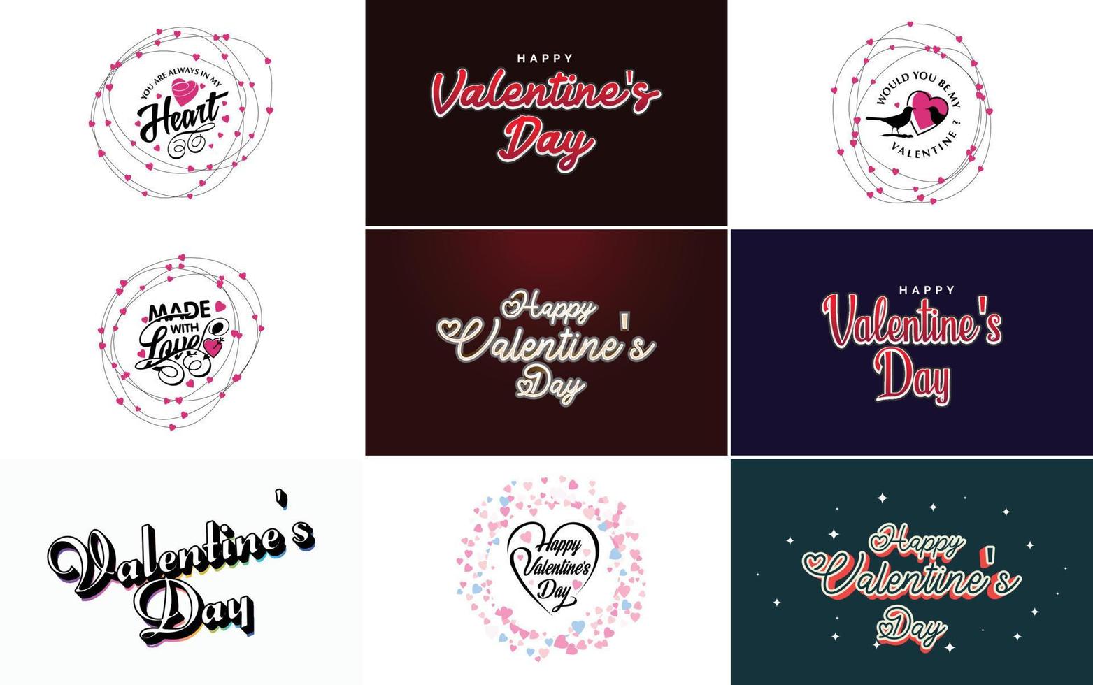 Sei mein Valentinsgruß mit einem Herzdesign. geeignet für den einsatz in valentinstagkarten und einladungen vektor