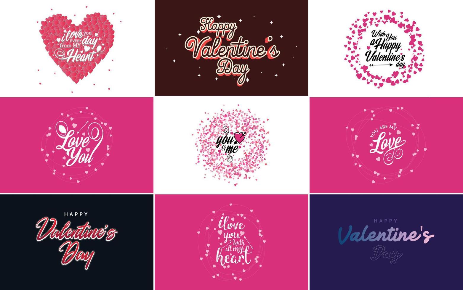 ich liebe dich handgezeichnete schriftzüge mit herzdesign. geeignet für den einsatz in valentinstag-designs oder als romantischer gruß vektor