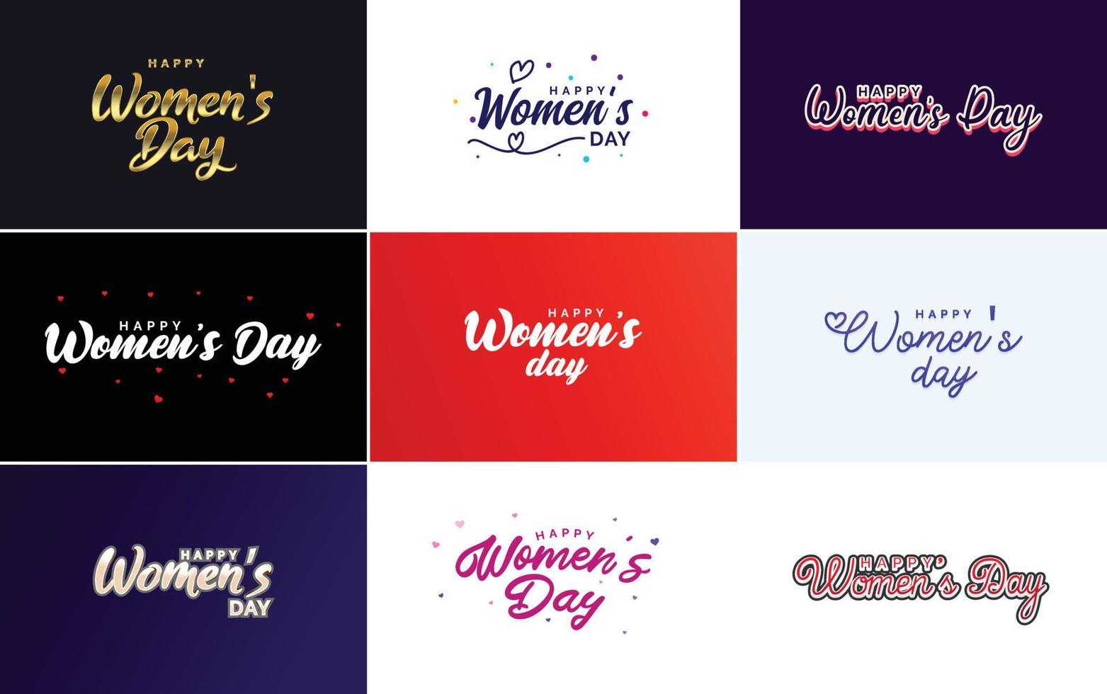 abstraktes Happy Women's Day Logo mit Frauengesicht und Liebesvektor-Logo-Design in Lila-Tönen vektor