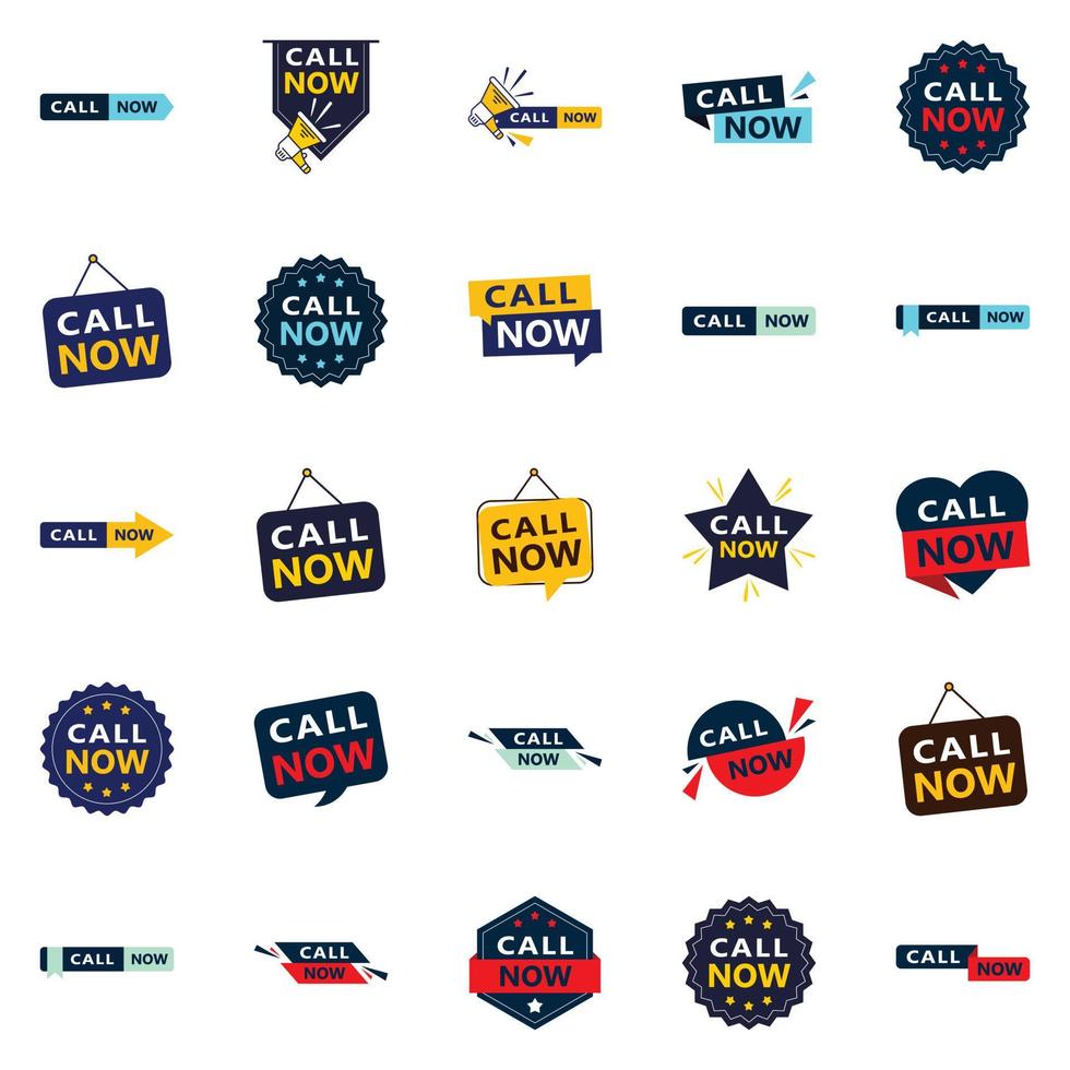 25 innovative typografische Banner für einen frischen Ansatz der Call-to-Action-Werbung vektor