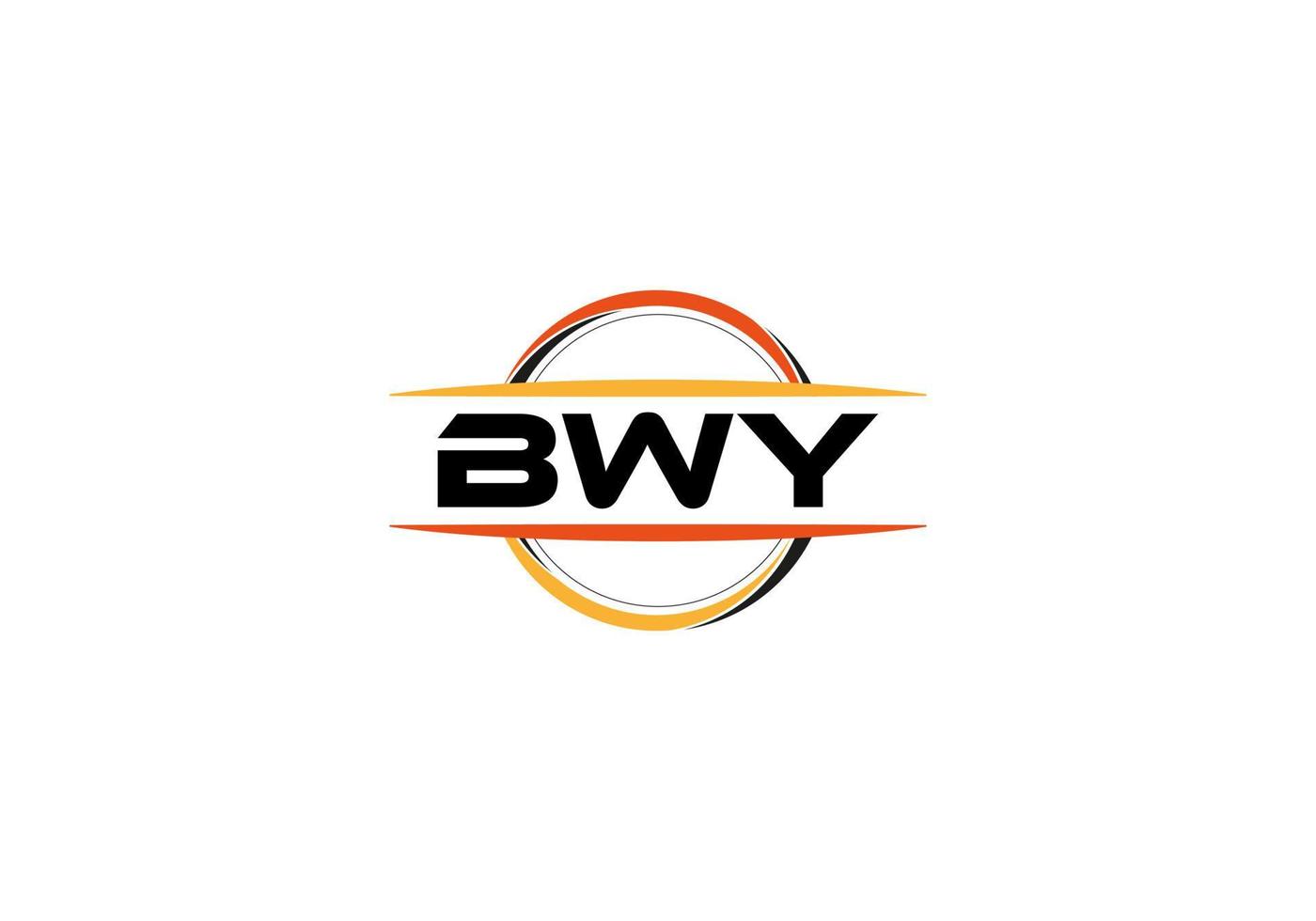 bwy brev royalty mandala form logotyp. bwy borsta konst logotyp. bwy logotyp för en företag, företag, och kommersiell använda sig av. vektor
