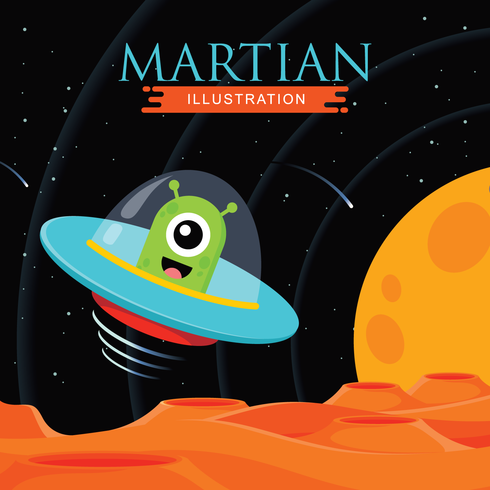 martian illustration vektor