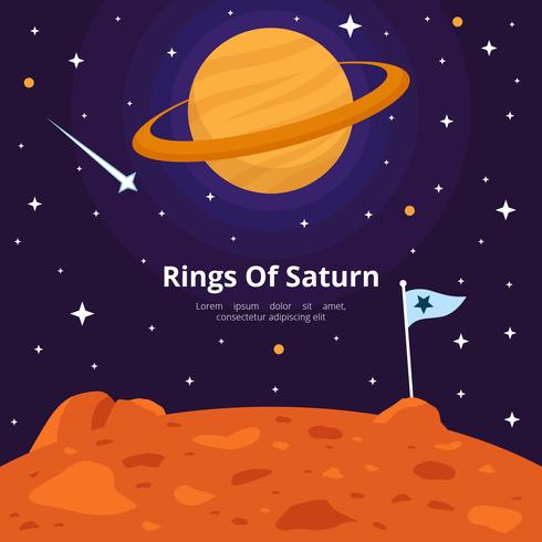 Ringar av Saturn Vector Illustration