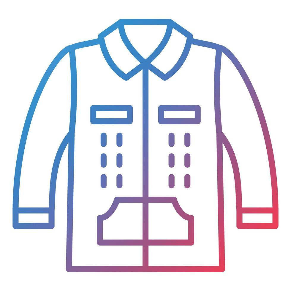 Farbverlaufssymbol für die College-Jacke vektor