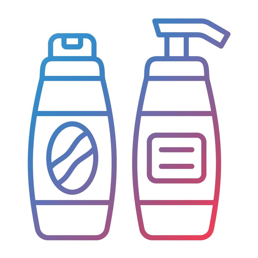 Symbol für Farbverlauf der Shampoo-Linie vektor