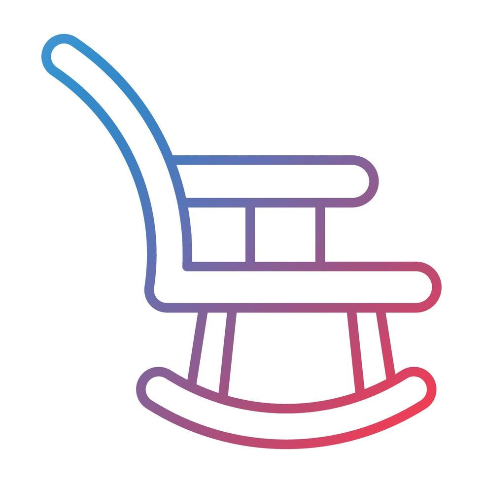 bebis stol linje lutning ikon vektor