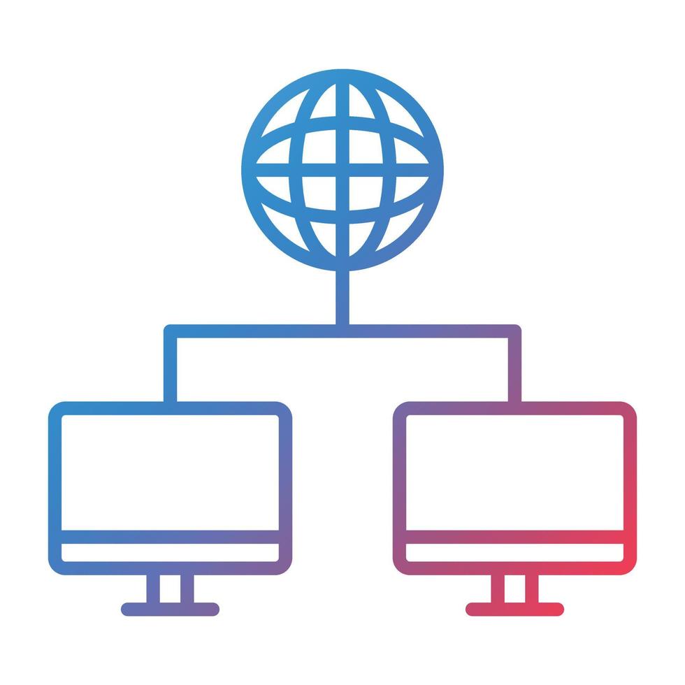 Symbol für den Gradienten der weltweiten Netzwerklinie vektor