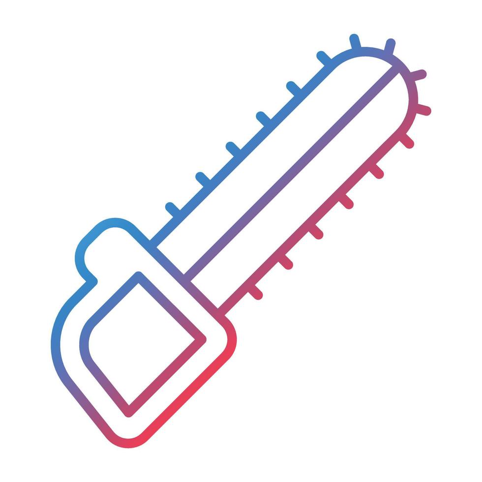 Symbol für den Gradienten der Kettensägenlinie vektor