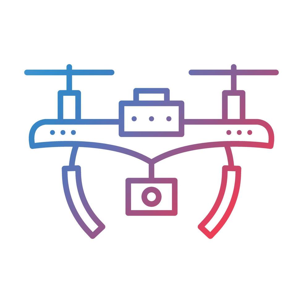 drone linje gradient ikon vektor