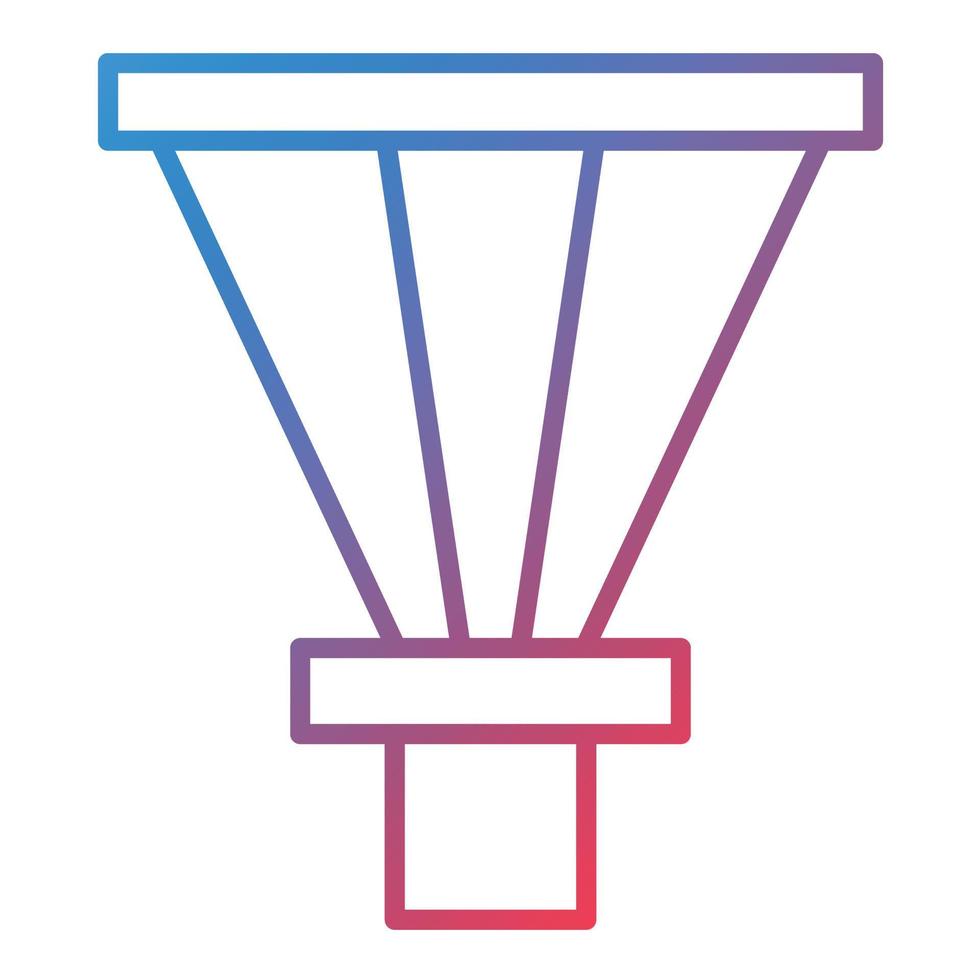 Symbol für den Farbverlauf der Trichterlinie vektor