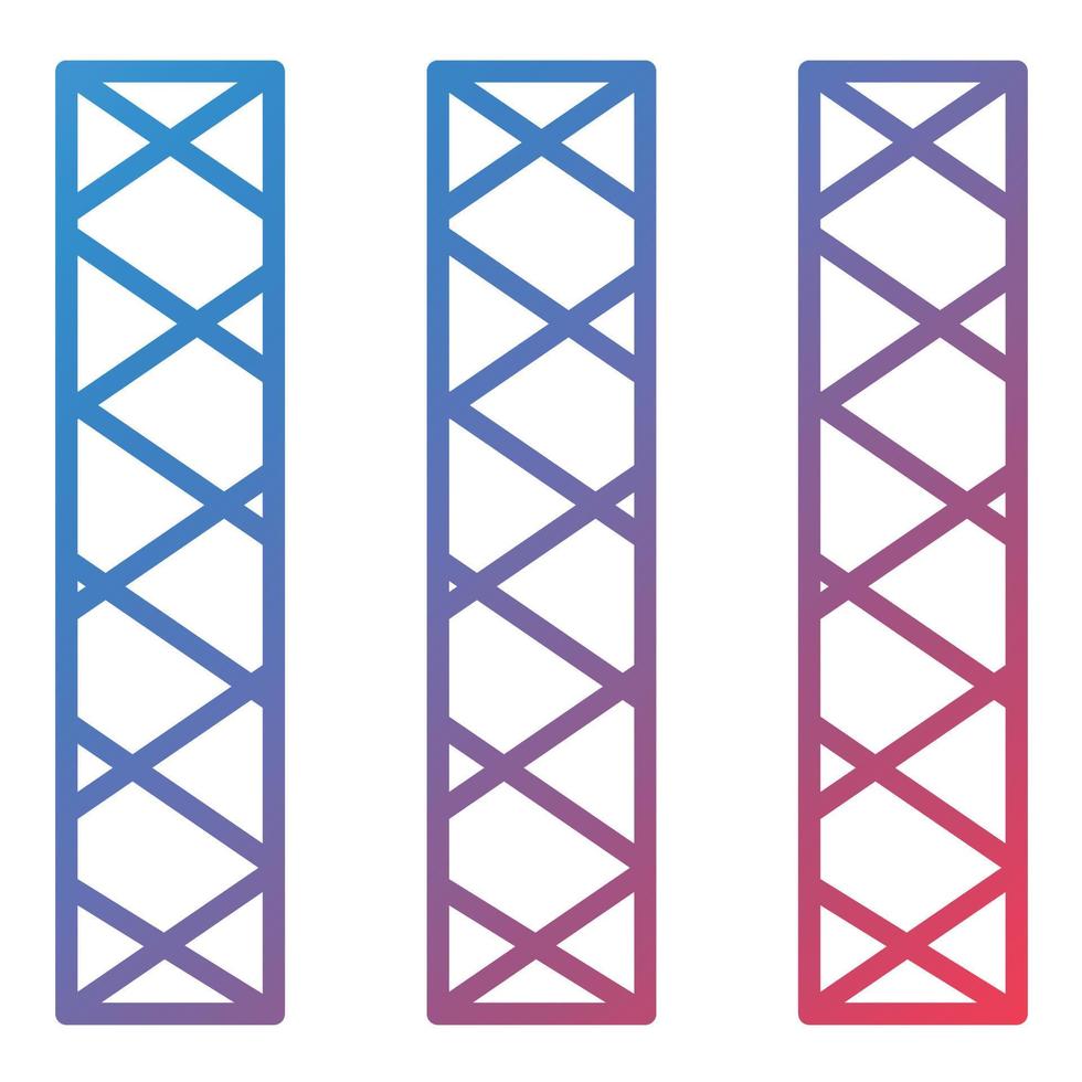 Symbol für den Gradienten der Waffellinie vektor