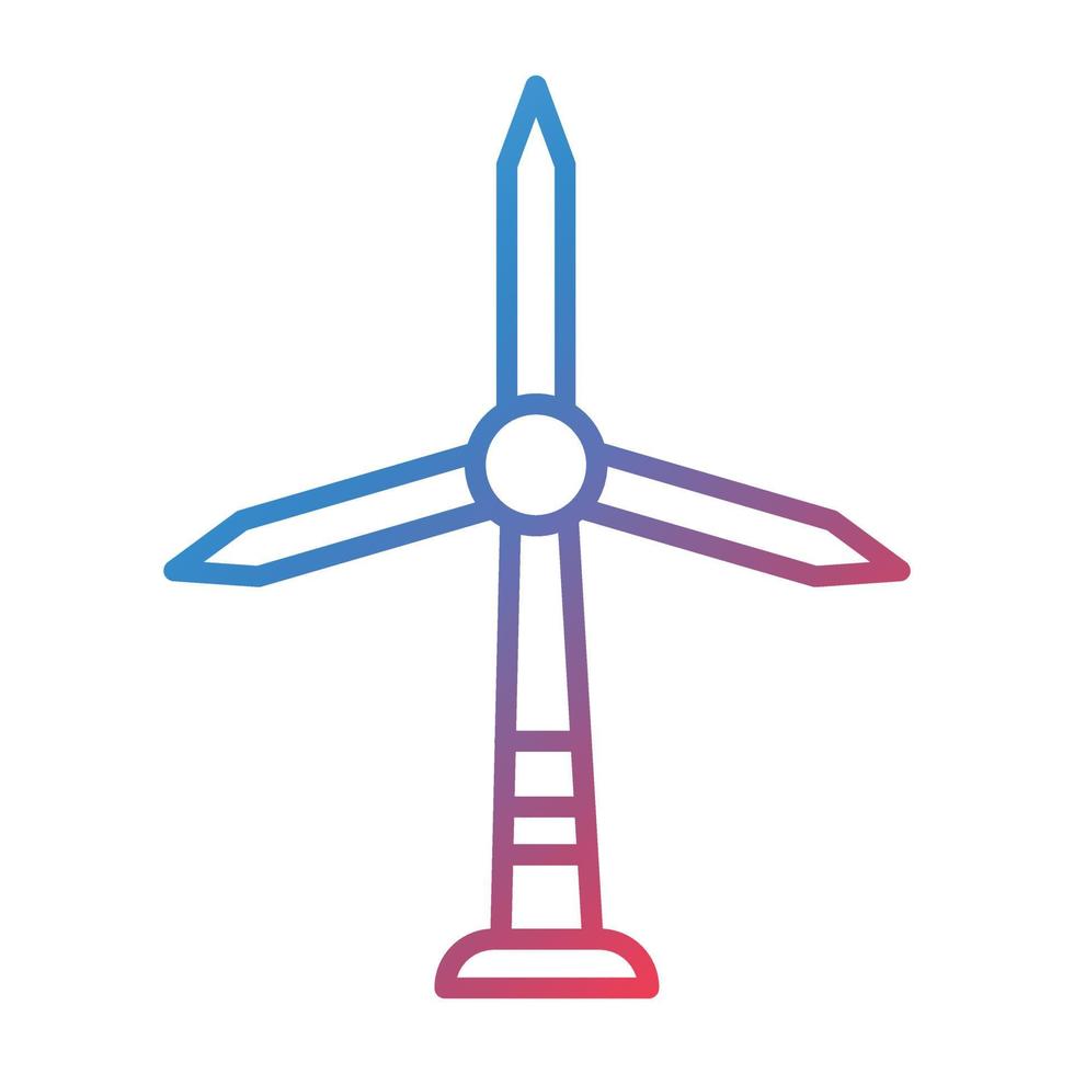 Symbol für den Farbverlauf der Windmühlenlinie vektor