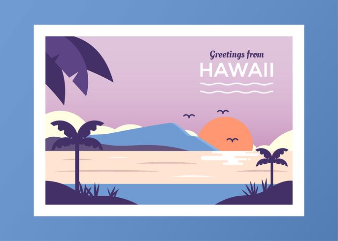 Postkarte von Hawaii-Vektor vektor
