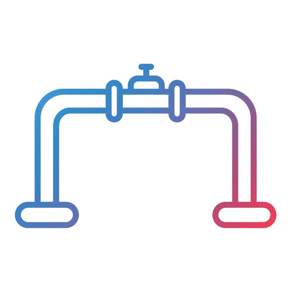 Symbol für den Gradienten der Pipeline-Linie vektor