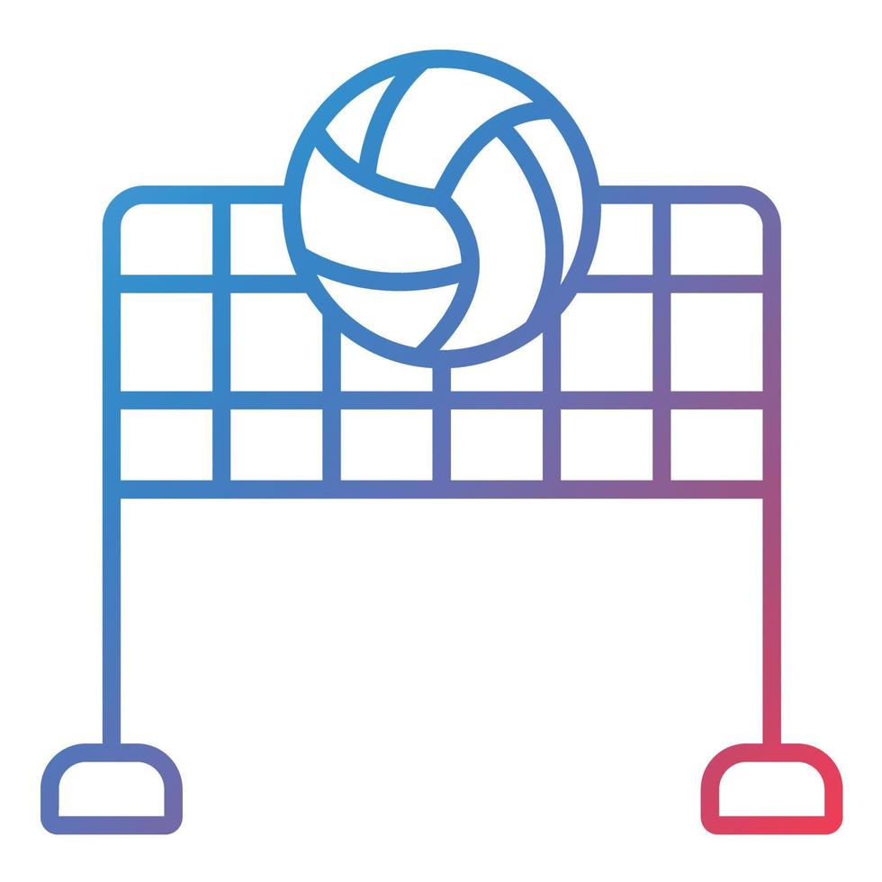 Symbol für den Gradienten der Volleyballlinie vektor