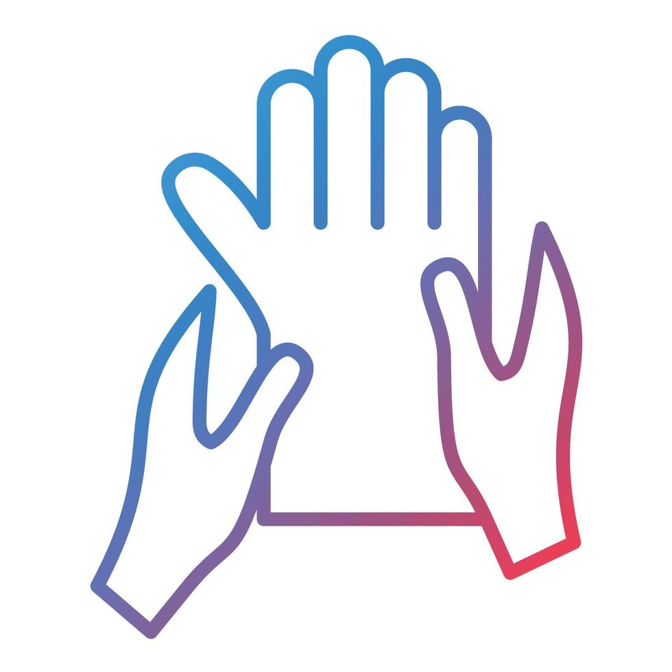 Symbol für den Verlauf der Handmassagelinie vektor
