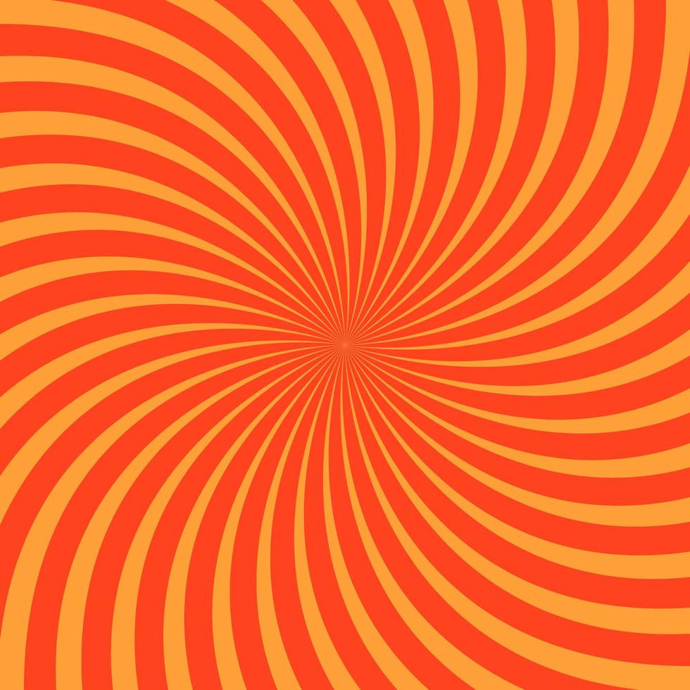 orange radiell Sol brista isolerat fyrkant vektor bakgrund
