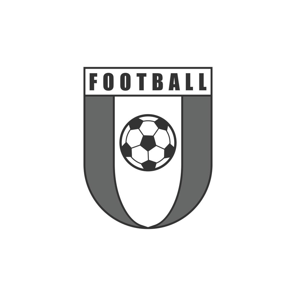 Fußball-Fußball-Abzeichen-Logo blaue Design-Vorlagen Sport-Team-Identität-Vektor-Illustrationen vektor