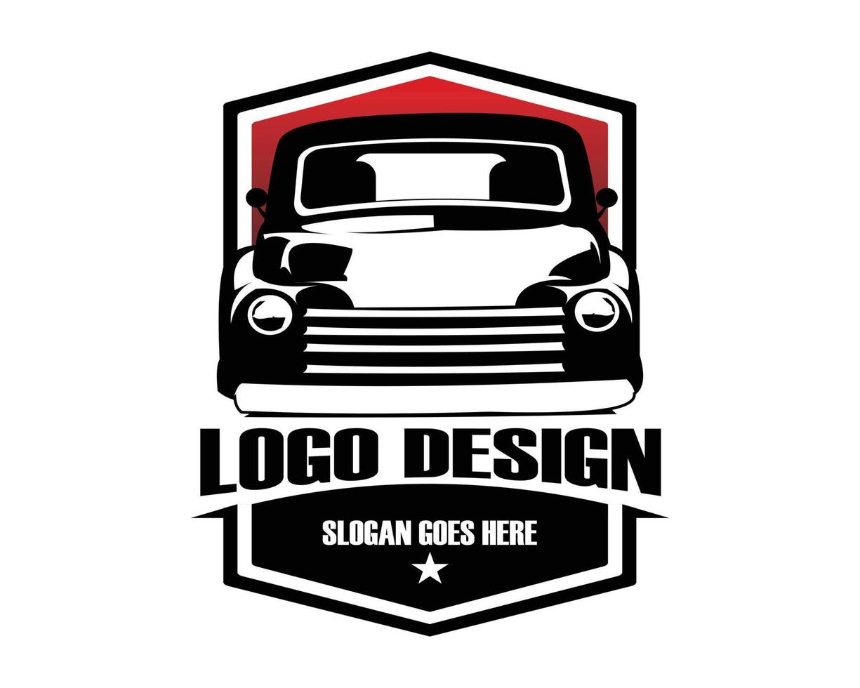 3100 lastbil logotyp isolerat vit bakgrund främre se i stil. premie lastbil vektor design. bäst för gammal lastbil industri.