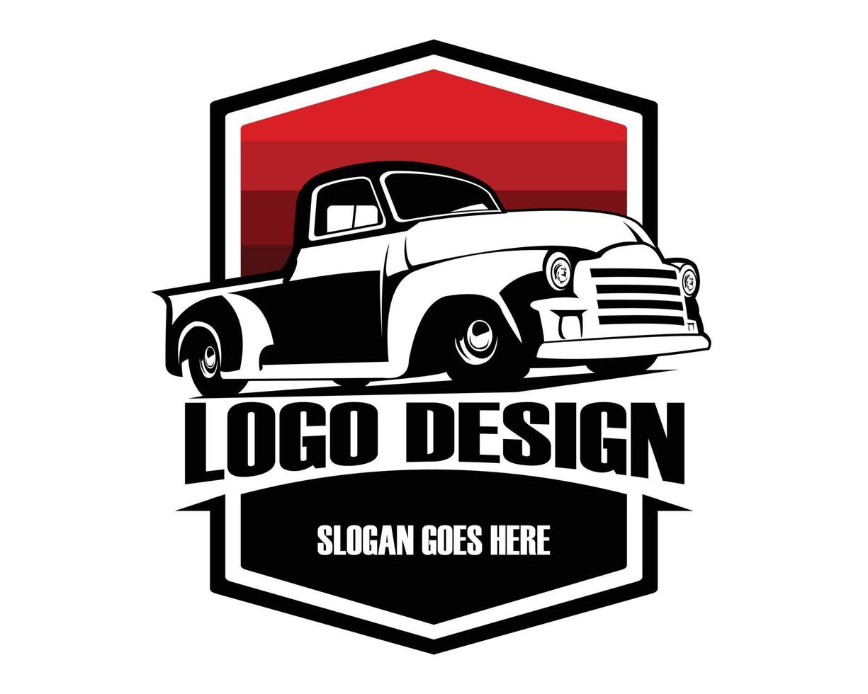 vektor illustration av 3100 lastbil silhuett. bäst för logotyp, bricka, emblem, ikon, design klistermärke, lastbilstransporter industri. tillgängliga i eps 10.