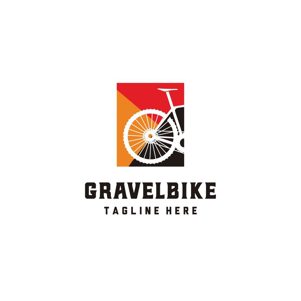 Gravel Fahrrad Fahrrad Logo Design Vektor