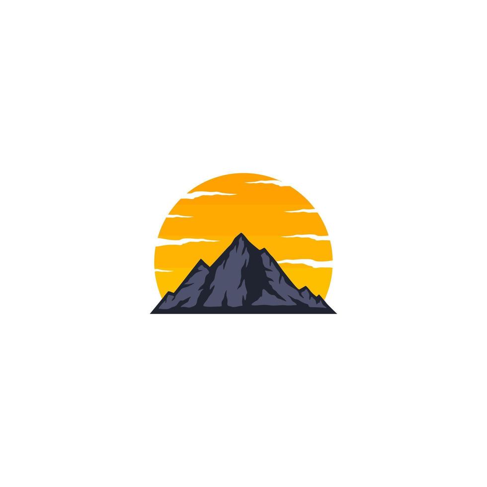 Berg-Vektor-Logo-Design. Blick auf die Berge. vektor