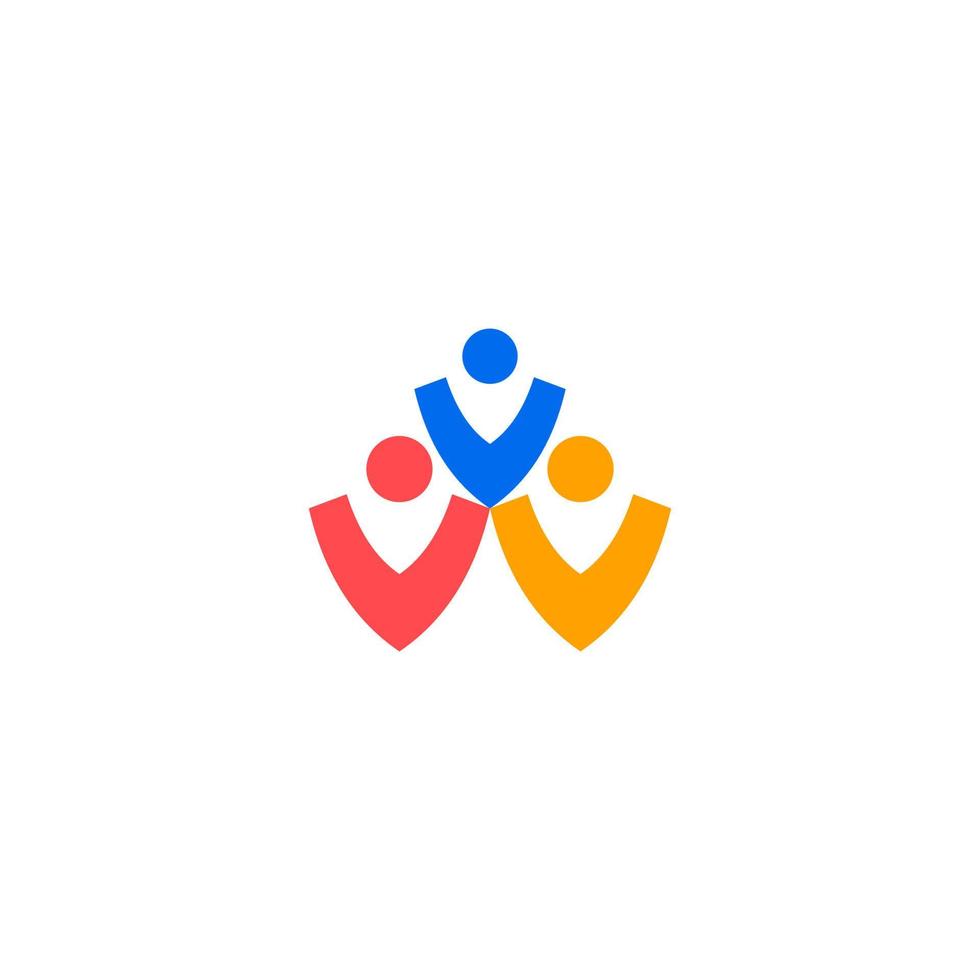 abstraktes Vektor-Logo-Design von Menschen und Familien-Logo-Sammlung auch Gesundheits-Logo vektor