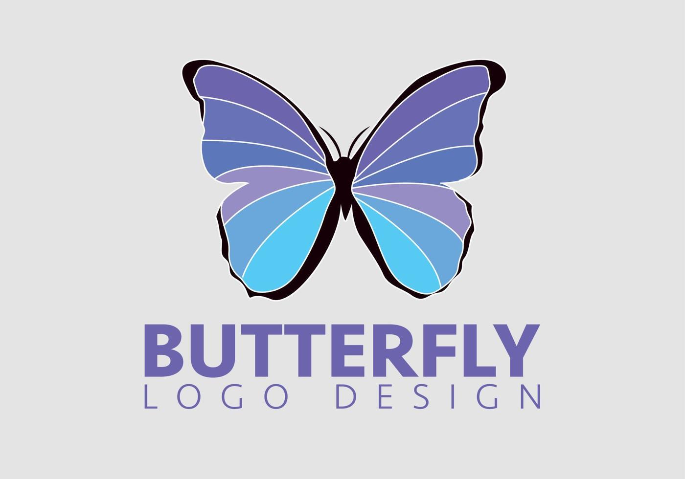 Schmetterling konzeptionelle einfache, bunte Ikone. Logo. Vektor-Illustration vektor