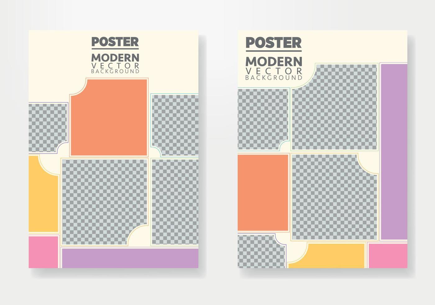 Poster-Layout-Design. Vektor-Illustration Hintergrundvorlage Vorder- und Rückseite des Dokuments. leicht editierbar. Vorlagenvektordesign für Broschüre, Geschäftsbericht, Magazin, Poster, Unternehmenspräsentation. vektor