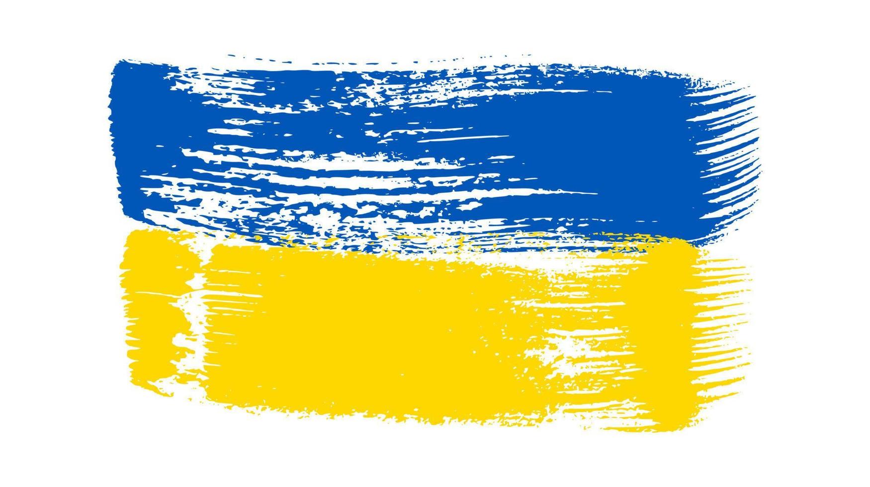 ukrainische Nationalflagge im Grunge-Stil vektor