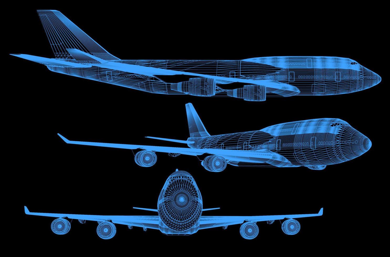 Flugzeugstruktur für Scanning-Technologie vektor