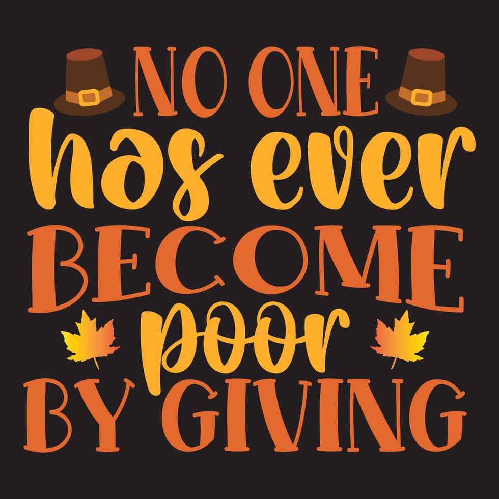 Thanksgiving-T-Shirt-Design mit Thanksgiving-Elementen oder handgezeichnetem Thanksgiving-Typografie-Design oder Happy Thanksgiving-Vektor-Poster-Design vektor