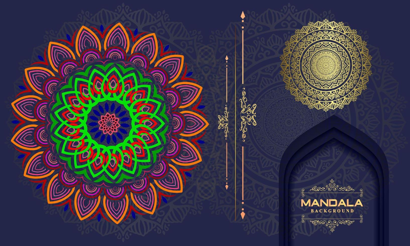 luxus-mandala-hintergrund mit goldenem arabeskenmuster im arabischen islamischen oststil. dekoratives mandala im ramadan-stil. vektor