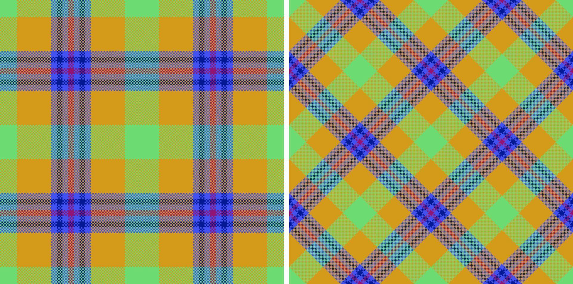 textil- mönster kolla upp. bakgrund textur pläd. tartan vektor tyg sömlös.