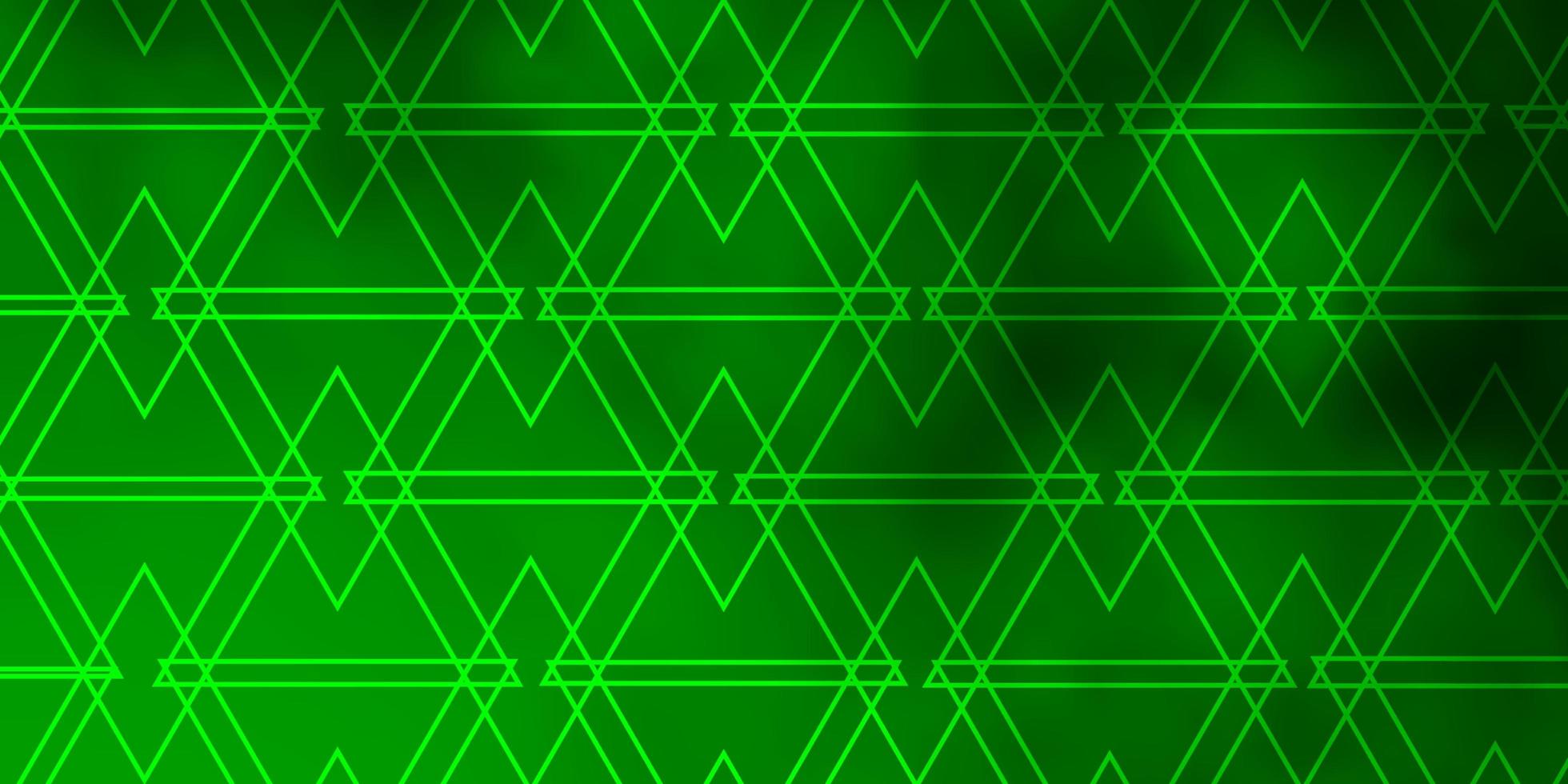 hellgrüner Vektorhintergrund mit Dreiecken. vektor