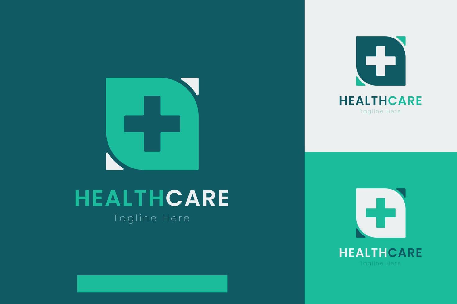 uppsättning av medicinsk sjukvård logotyp vektor design mallar med annorlunda Färg stilar