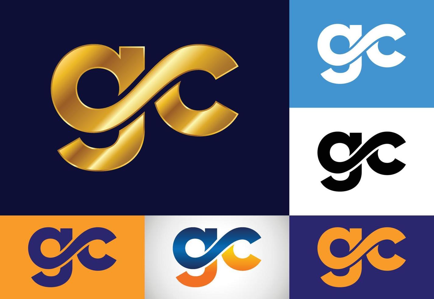 Anfangsbuchstabe gc-Logo-Design-Vektor. grafisches alphabetsymbol für unternehmensidentität vektor