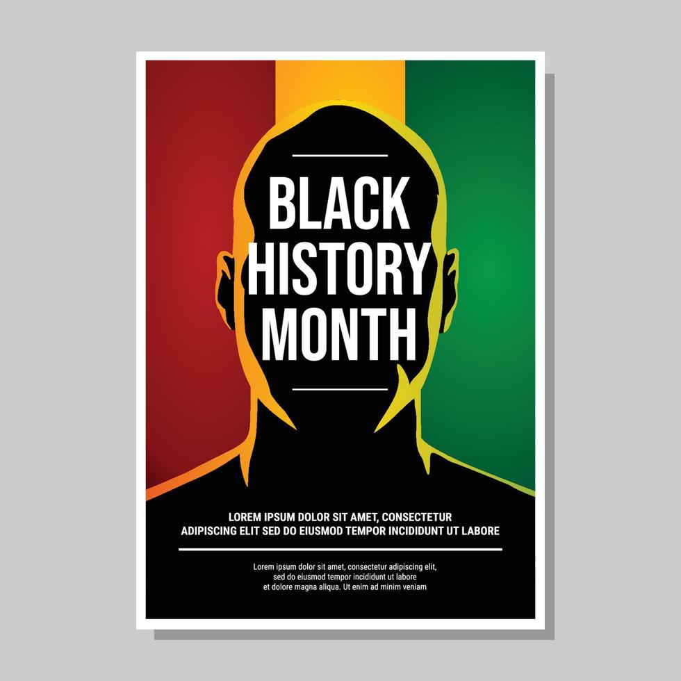 svart historia månad affisch vektor