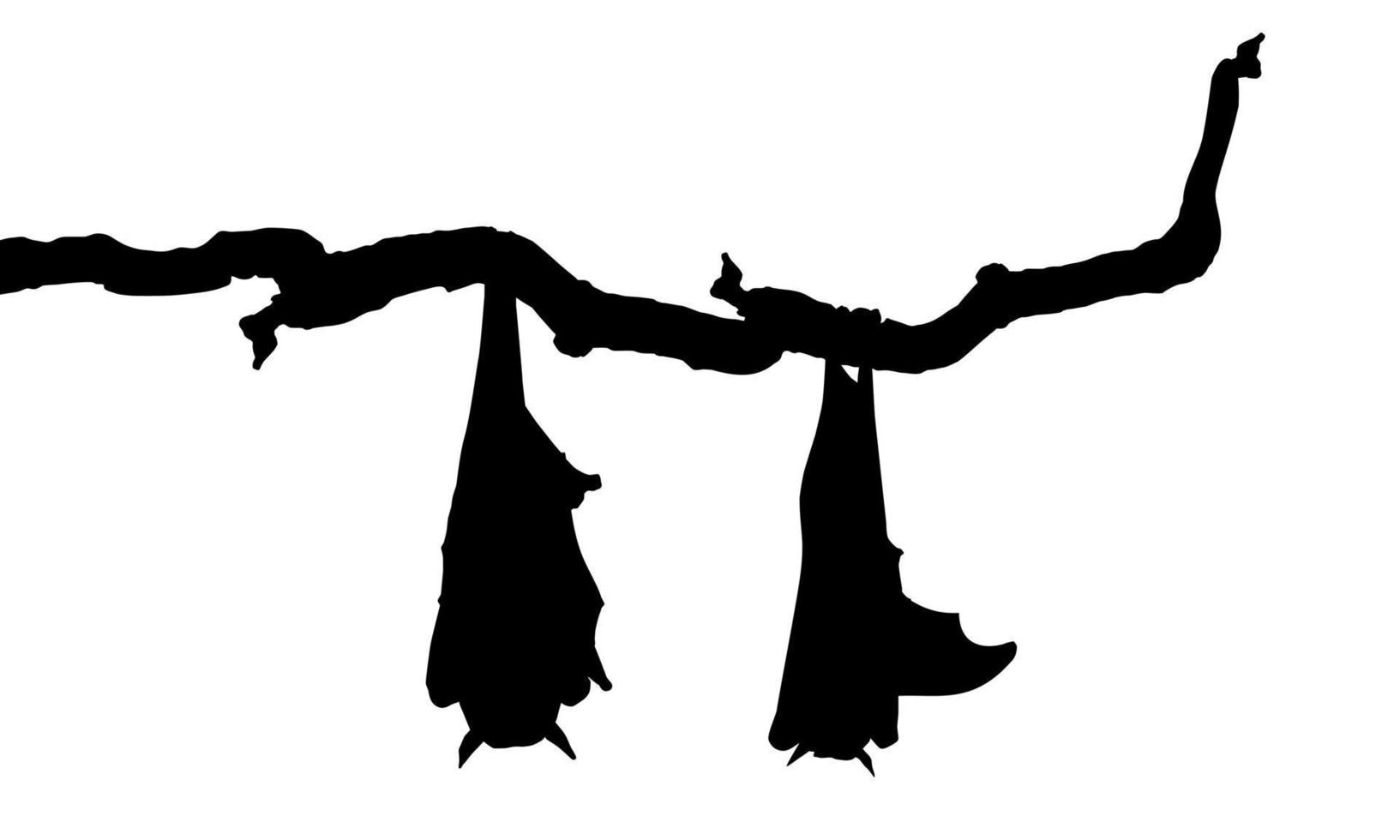 sovande fladdermus på de gren träd silhuett för halloween affisch, konst illustration, Skräck film eller filma affisch av för grafisk design element. vektor illustration