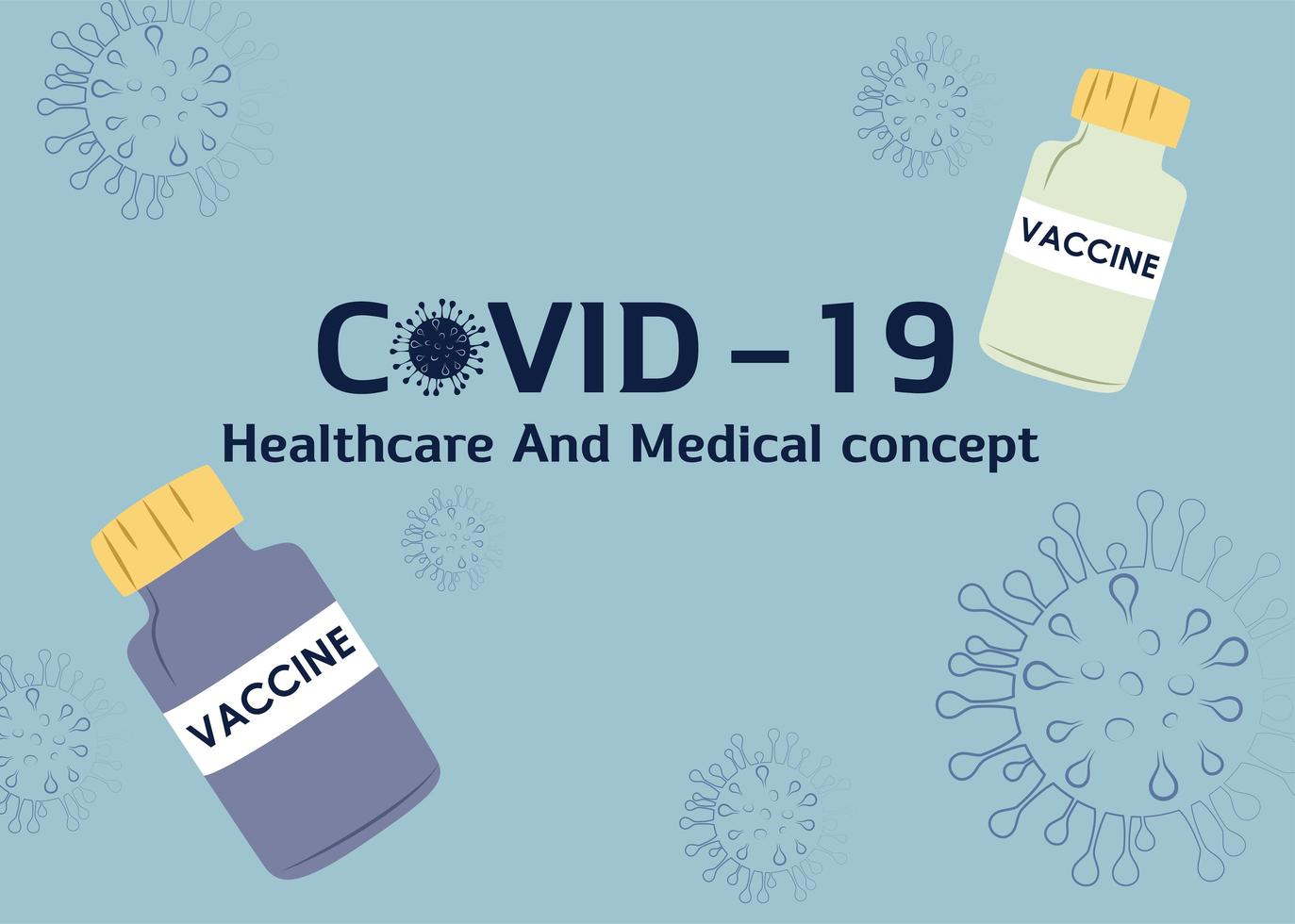 coronavirus, covid-19-vaccinkoncept vektor