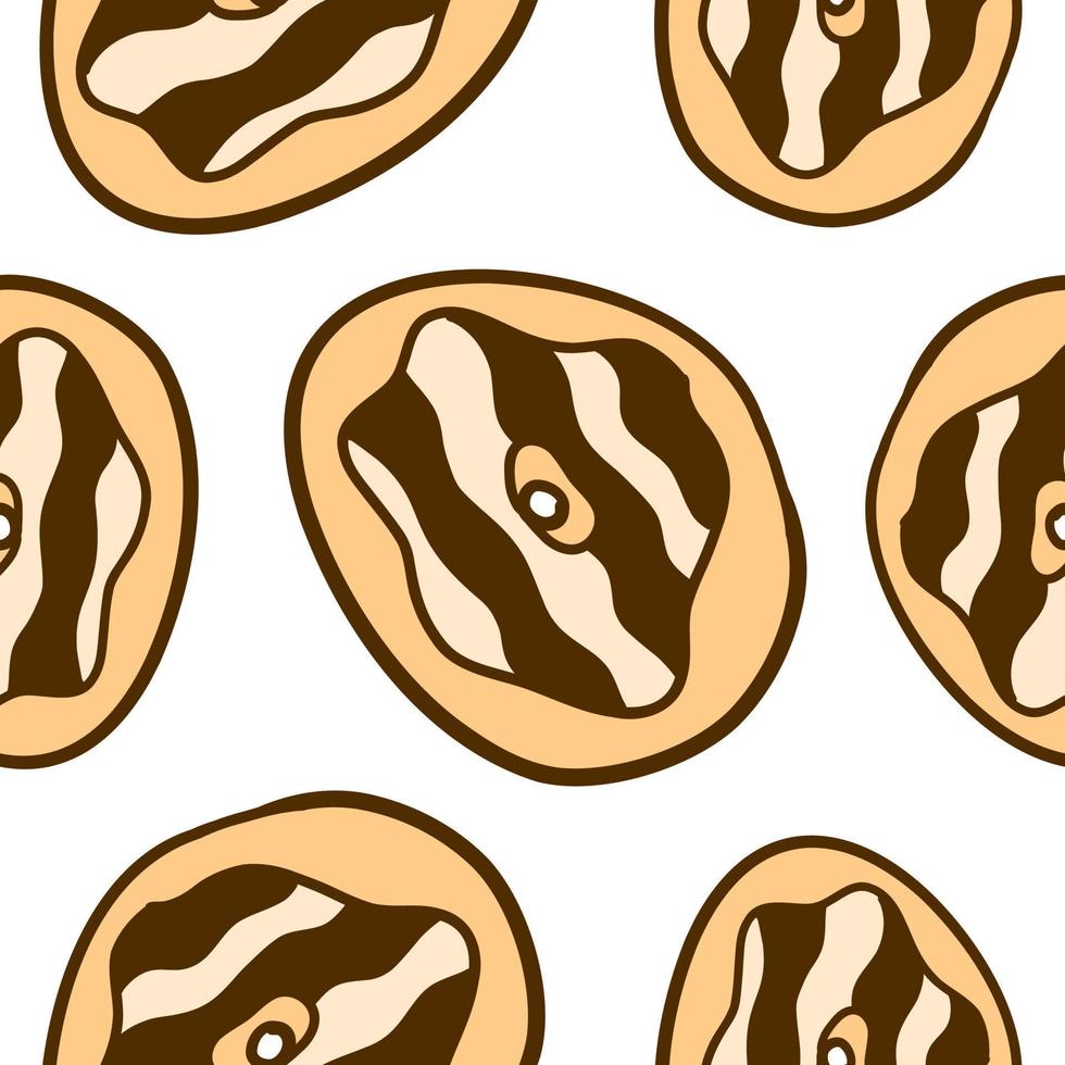 Donuts-Muster. vektorillustration im flachen stil der karikatur lokalisiert auf weißem hintergrund vektor