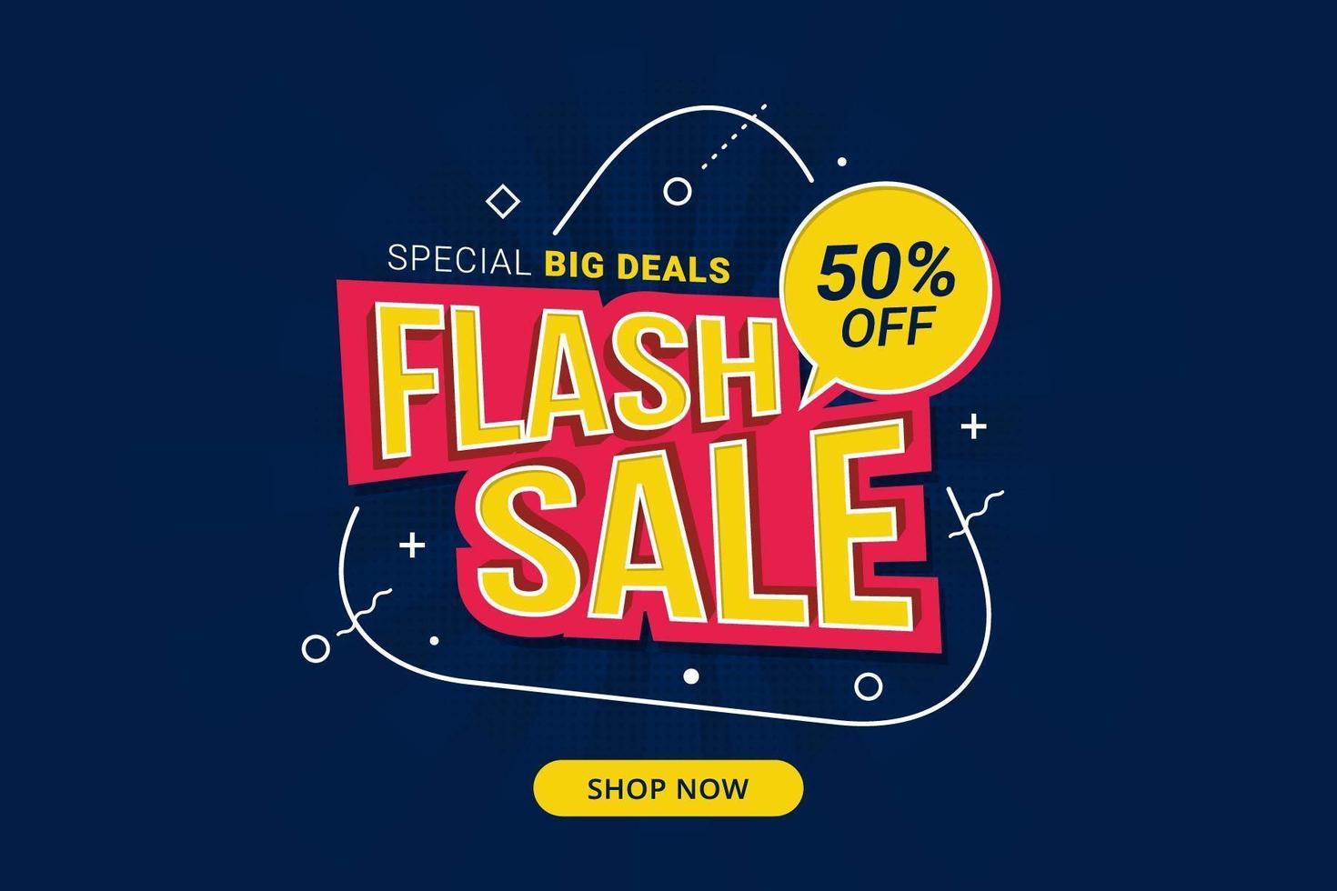 Flash Sale Rabatt Sonderangebot Banner vektor