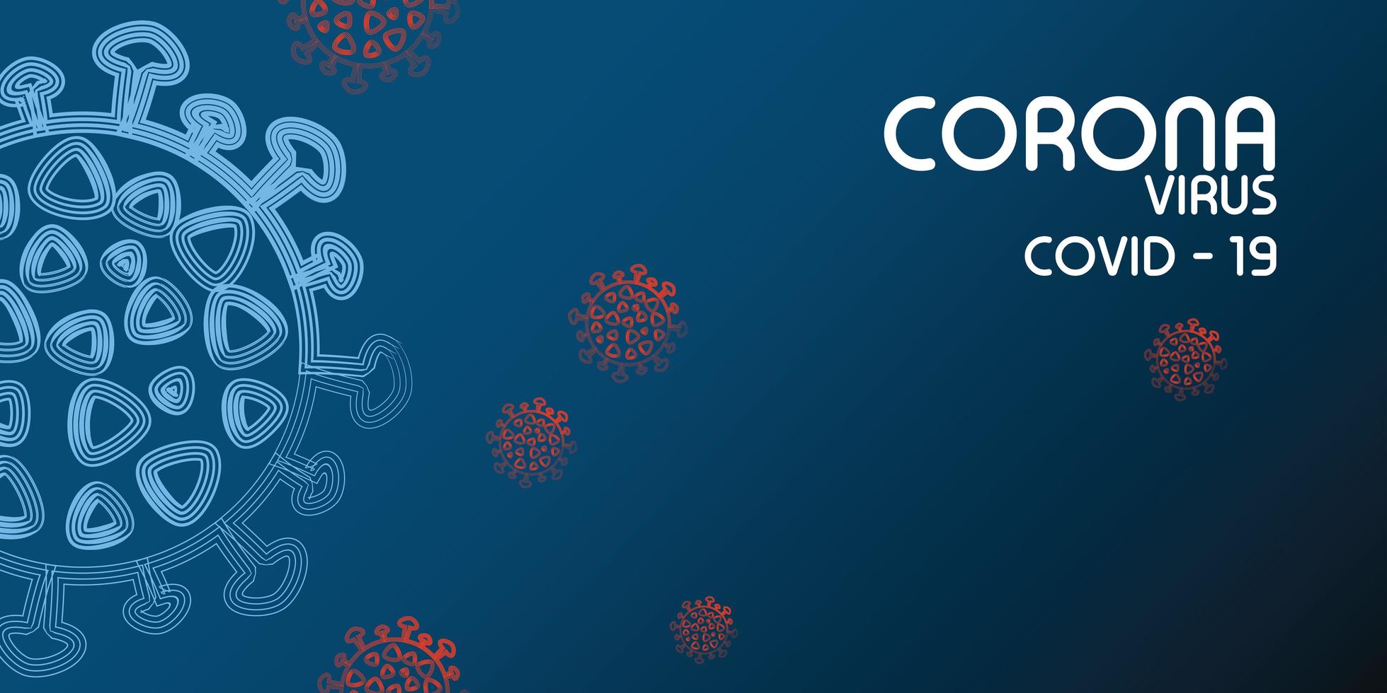 Stoppen Sie das Coronavirus 2019-ncov. Abbildung der Viruseinheit. Weltpandemie-Konzept. vektor