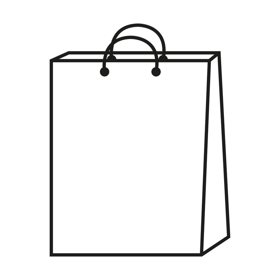 Symbolvektor für Papiertüten. Paketillustrationszeichen. Paketsymbol oder Logo. vektor