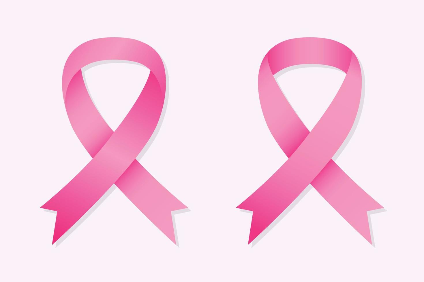 Sammlung von rosafarbenen Krebsbändern vektor