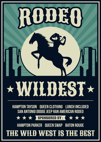 Rodeo-Flyer vektor